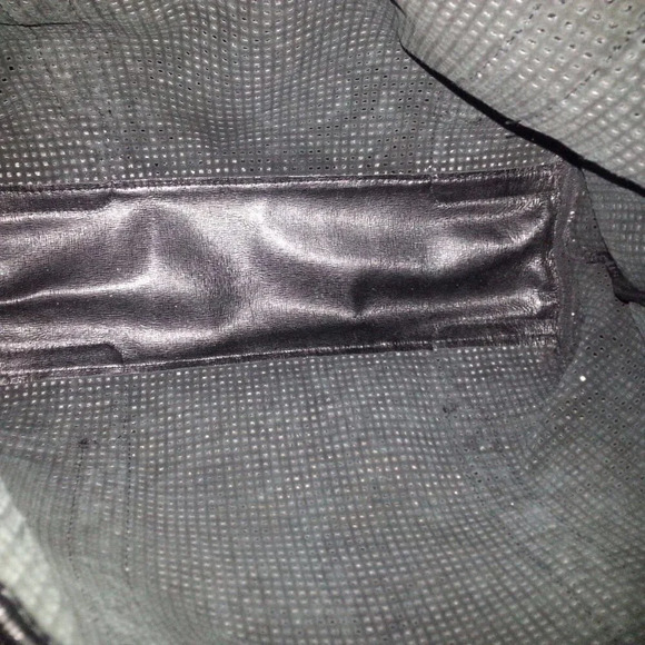 JUICY COUTURE-White/Black Perforated Large Tote-Lace Overlay-New - Picture 6 of 7